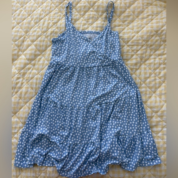 hollister light blue dress Hollister - Square Neck Drop Waist Chiffon Mini Dress - Women - Polyester - L